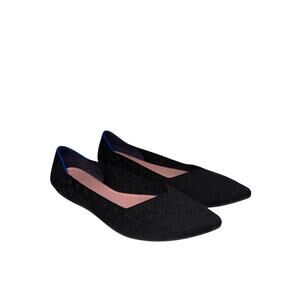 Rothy's The Point in Black Shimmer, 10.5